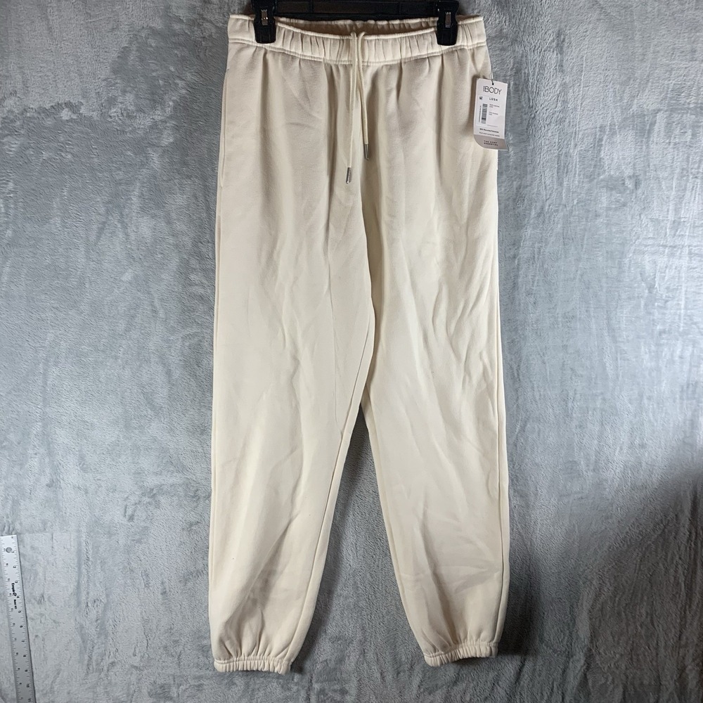 Cotton On Body Women's Joggers M Sweatpants Plush Gym Track Pant Ivory Pockets